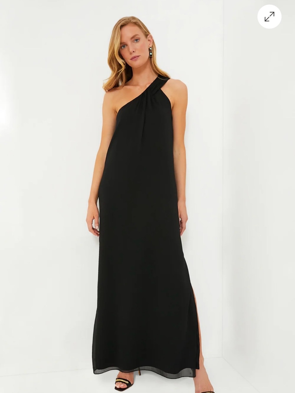 Tuckernuck Black One-Shoulder Maxi Dress